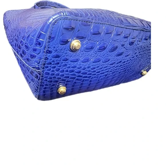 Brahmin Blue Crocodile-Embossed Tote Bag - Picture 5 of 10